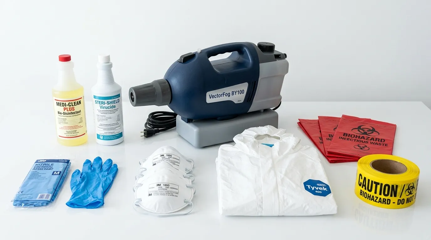 Professional biohazard remediation crew working in Brooksville