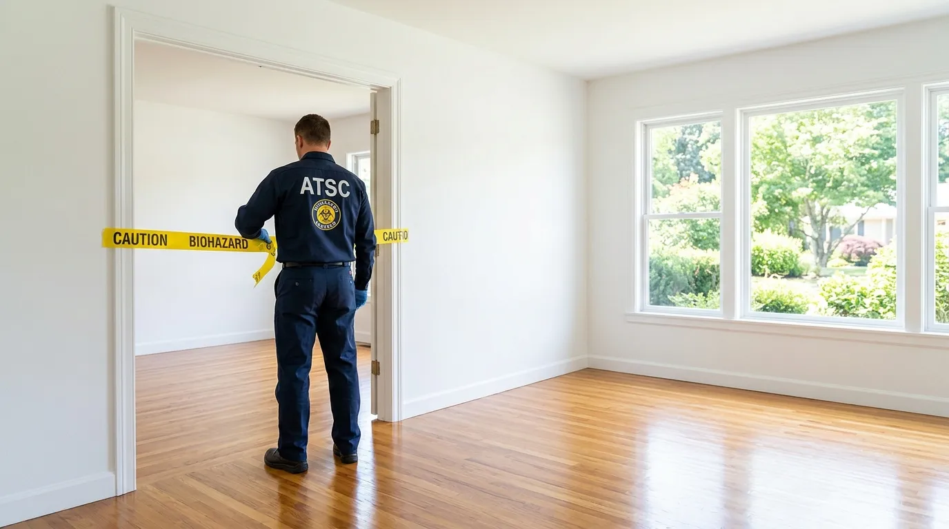 Certified biohazard cleanup crew performing Trauma Scene Cleanup in Brooksville